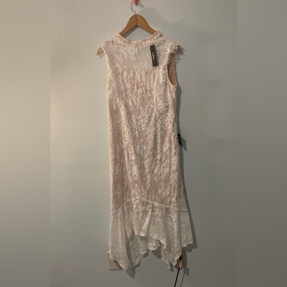 NWT Take this Dance White Lace Sleeveless Mock Neck Midi Dress size XL - Picture 3 of 10